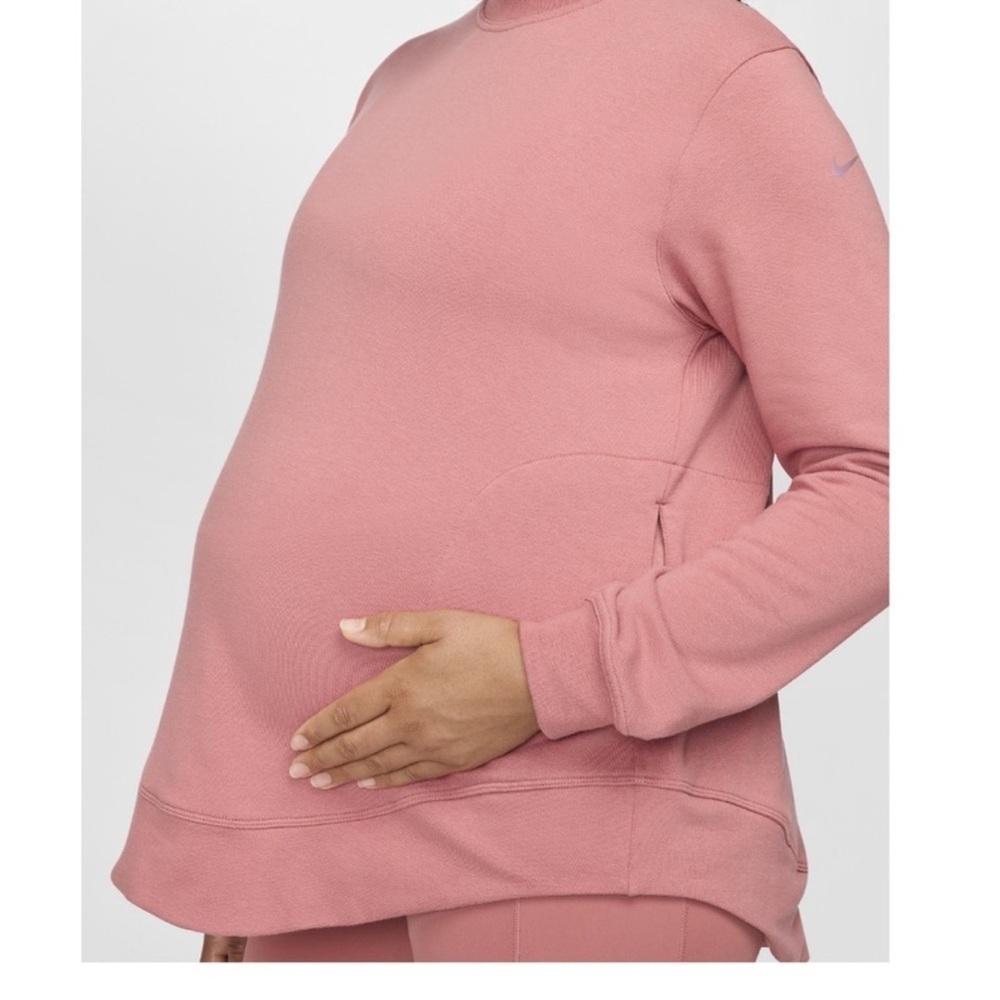 Nike M One Women's Reversible French Terry Pullover Top Sweater Size Large NWT - Picture 4 of 10